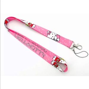 Sanrio Hello Kitty Kawaii Pink Lanyard ID Holder